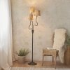 Lampa podłogowa stojąca falista potrójna abażurowa z rafii boho rustykalna naturalna minimalistyczna Wriggle 114221 ENDON
